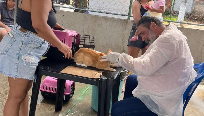 Atendimento veterinário gratuito beneficia tutores e pets no Ouro Preto